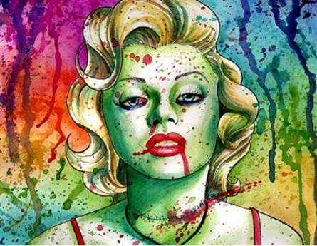 tattoos for women magazine on Marilyn Monroe Zombie Doll by Carissa Rose-main