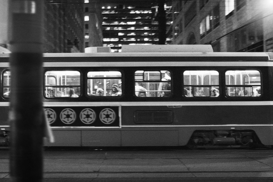 Thomas Dagg - Star Wars - Darth Vadar on a street car